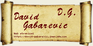 David Gabarević vizit kartica